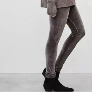 Aritzia Daria velvet leggings. Purple